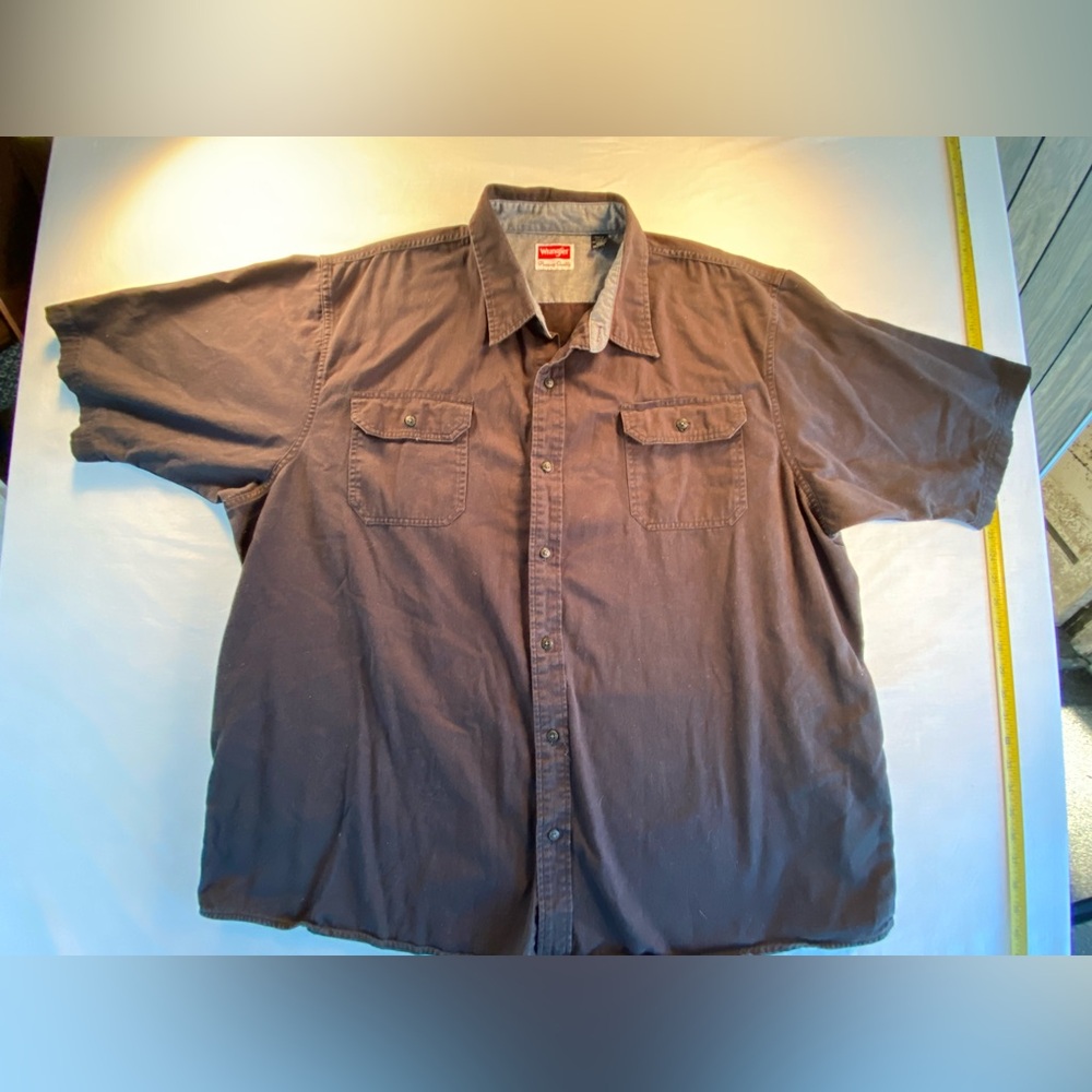 Wrangler Men’s 3XT Black Button Front Short Sleeve Shirt